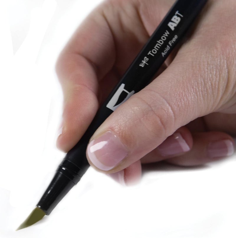 Tombow ABT Dual Brush Pen - Warm Gray 5 (N57) - Flexible Brush and Fine Tip Marker for Drawing and Writing - Image 2