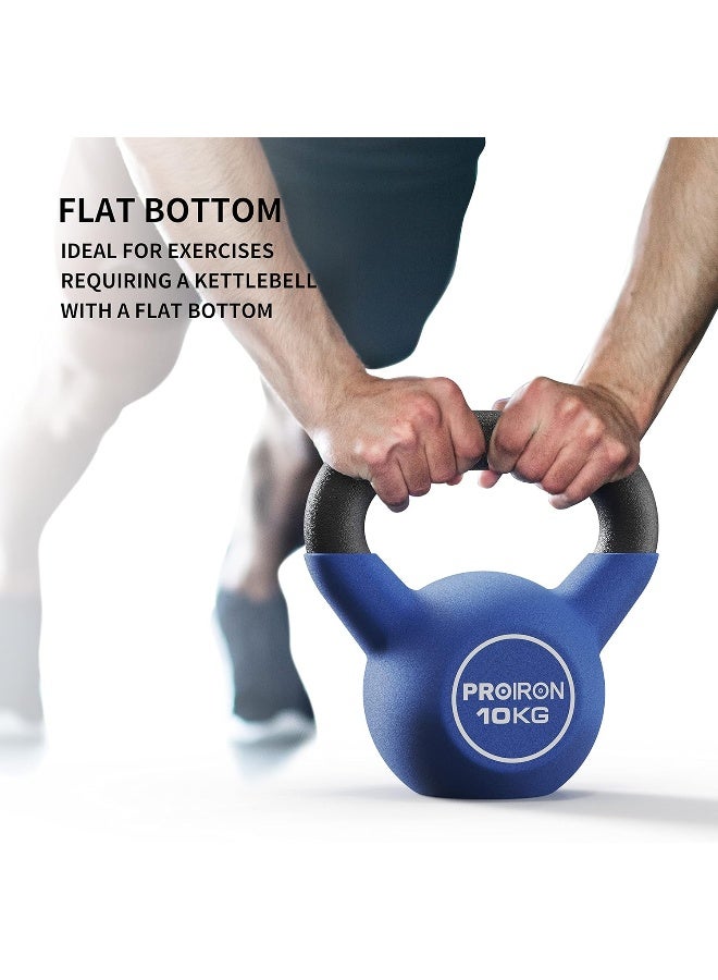 PROIRON Neoprene Coated Kettlebell Weights Solid Cast Iron Kettlebell, Strength Training Kettlebells for Weightlifting, Conditioning, Strength & Core Training - 10KG - Image 3