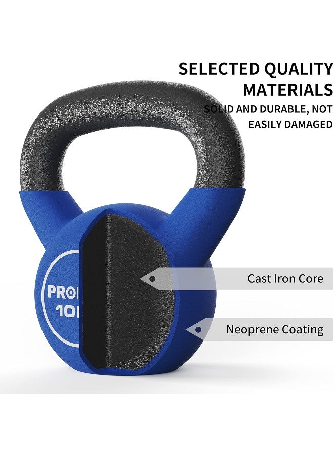 PROIRON Neoprene Coated Kettlebell Weights Solid Cast Iron Kettlebell, Strength Training Kettlebells for Weightlifting, Conditioning, Strength & Core Training - 10KG - Image 5