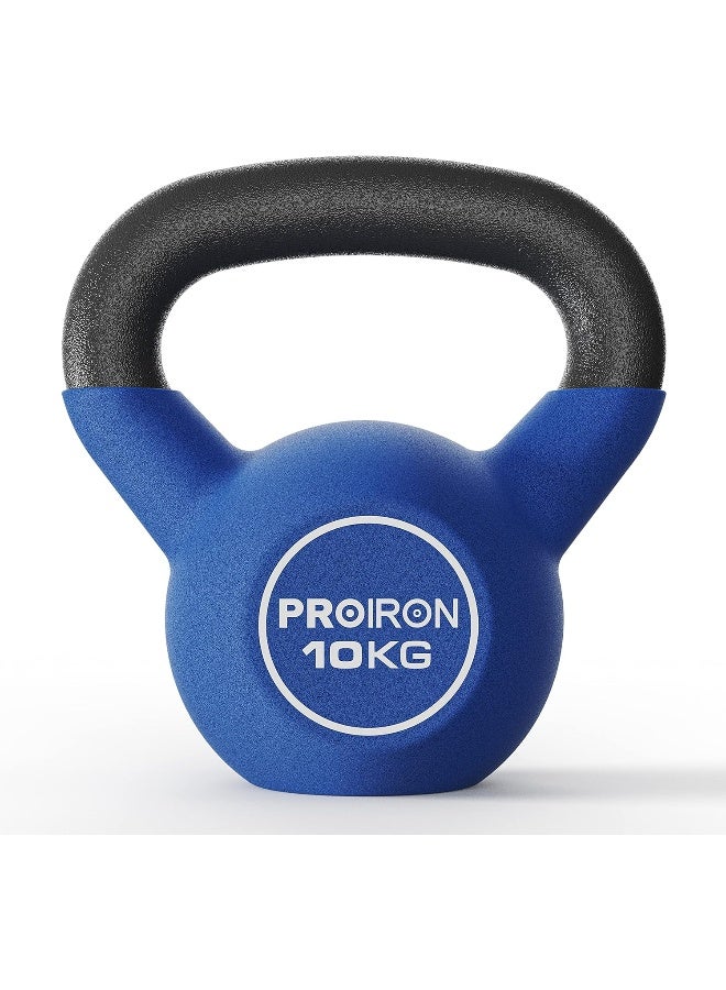 PROIRON Neoprene Coated Kettlebell Weights Solid Cast Iron Kettlebell, Strength Training Kettlebells for Weightlifting, Conditioning, Strength & Core Training - 10KG - Image 1