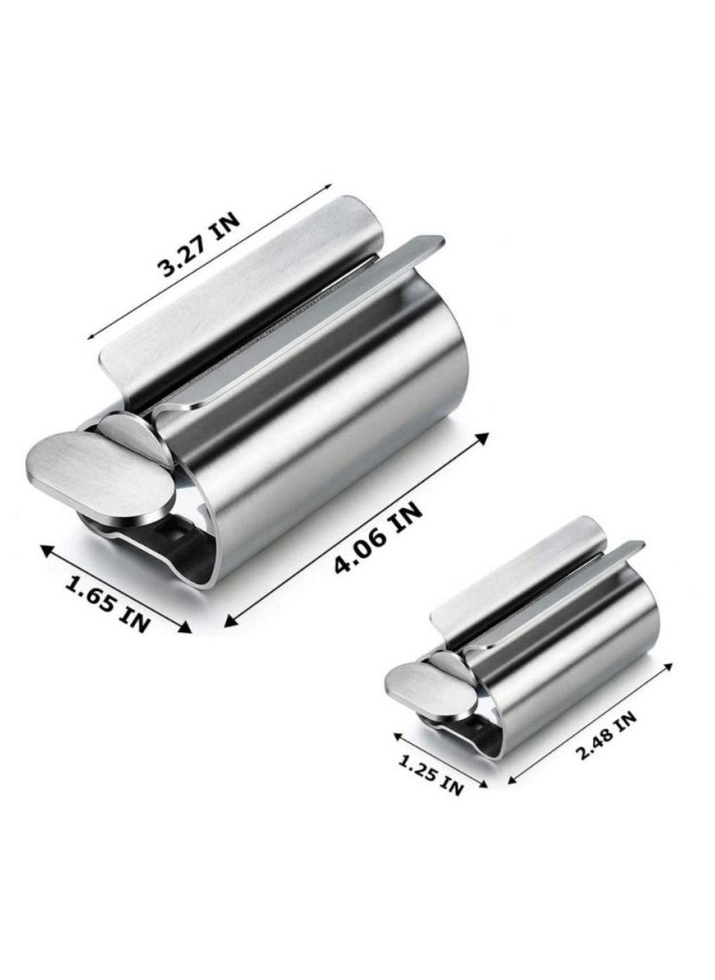 Alissa - Metal Toothpaste Tube Squeezer, 2 Pcs/Set Toothpaste Squeezer Rollers, Rolling Tube Toothpaste Wringer Seat Holder Stand Standard Size - Image 1