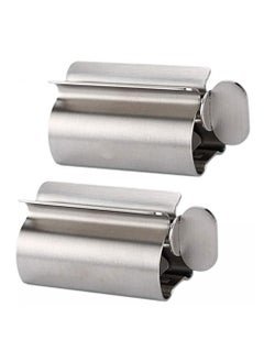 Metal Toothpaste Tube Squeezer, 2 Pcs/Set Toothpaste Squeezer Rollers, Rolling Tube Toothpaste Wringer Seat Holder Stand Standard Size