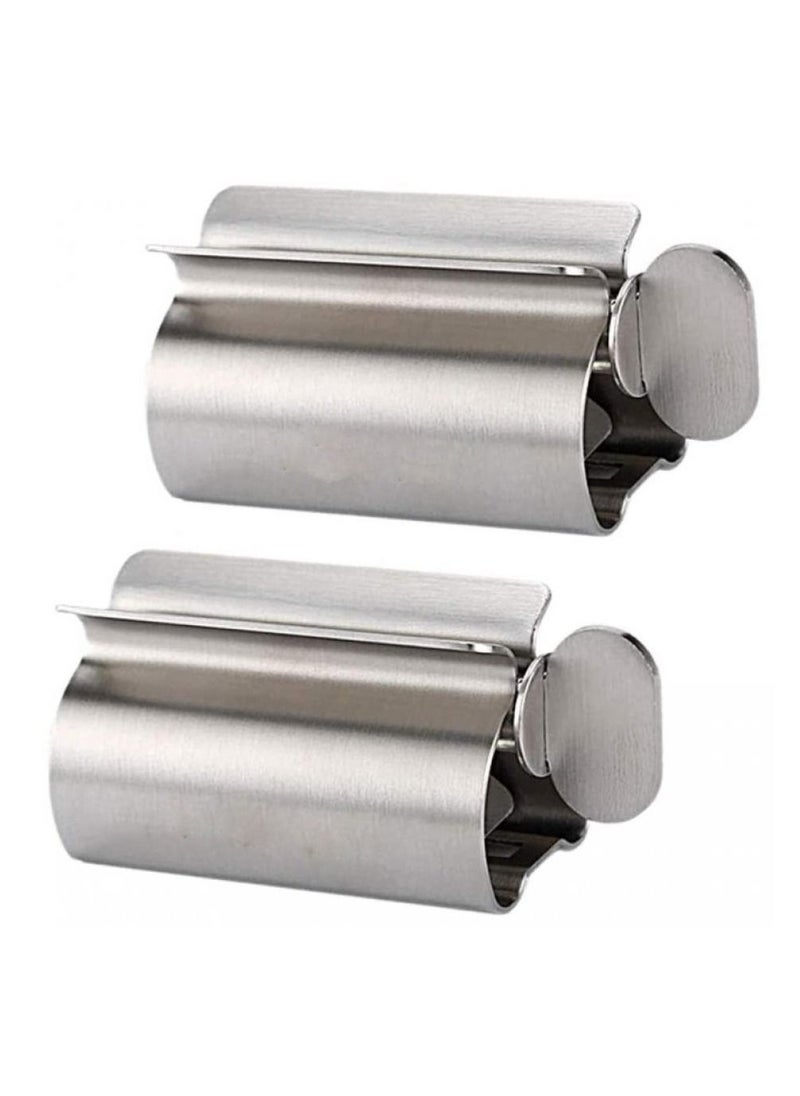Alissa - Metal Toothpaste Tube Squeezer, 2 Pcs/Set Toothpaste Squeezer Rollers, Rolling Tube Toothpaste Wringer Seat Holder Stand Standard Size - Image 1