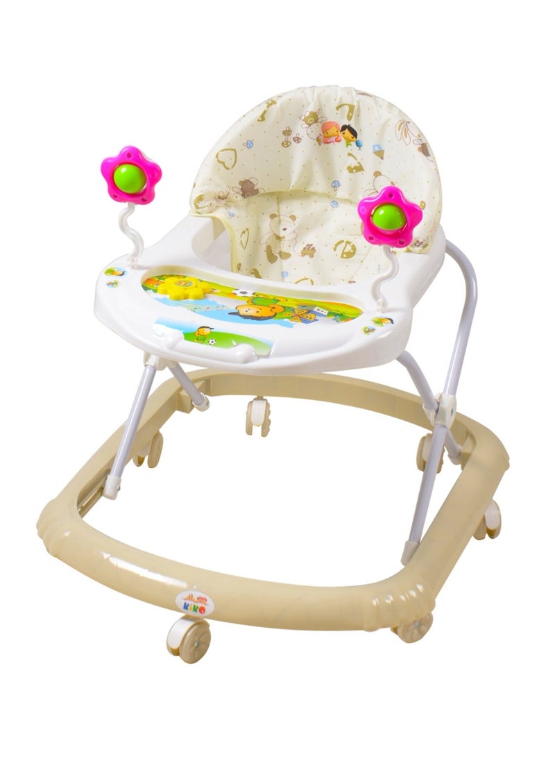 Kiko Baby Walker With Toys - Beige - Image 1