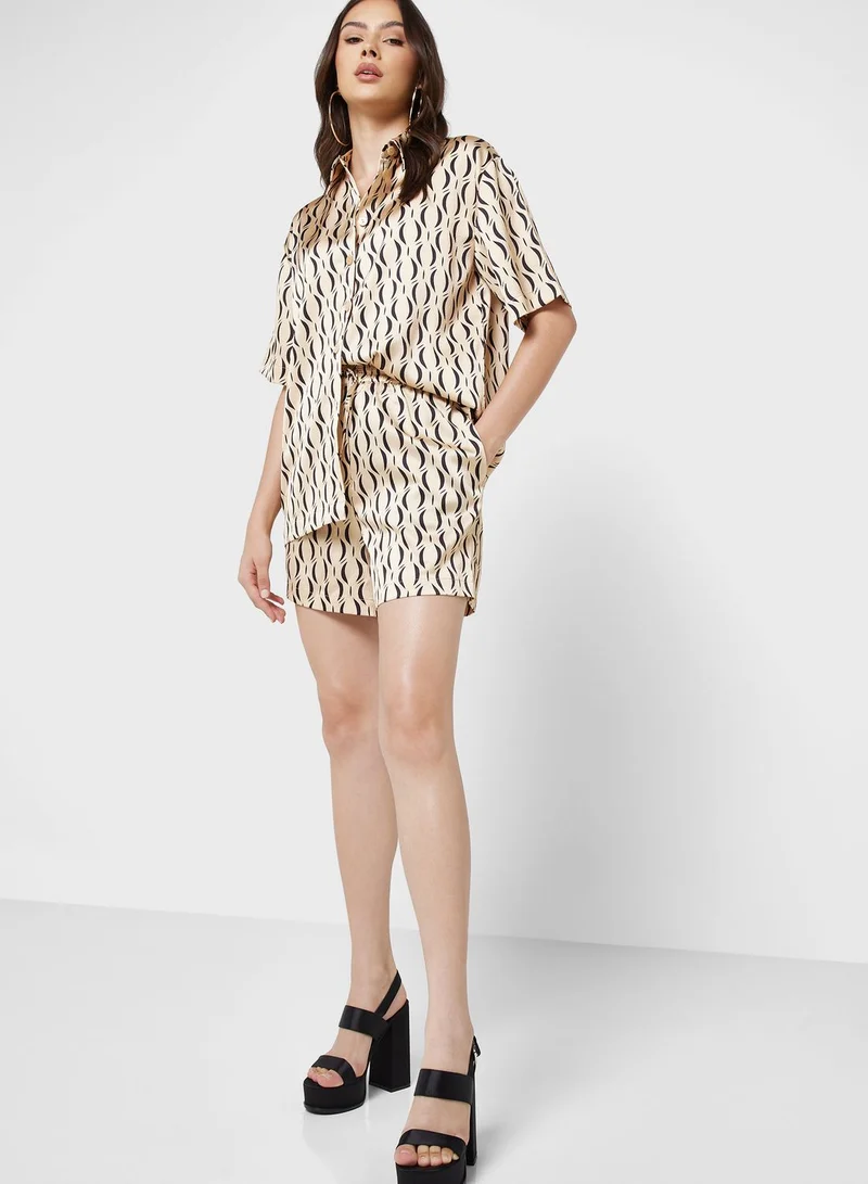 Cmeo collective Printed Pocket Detail Shorts