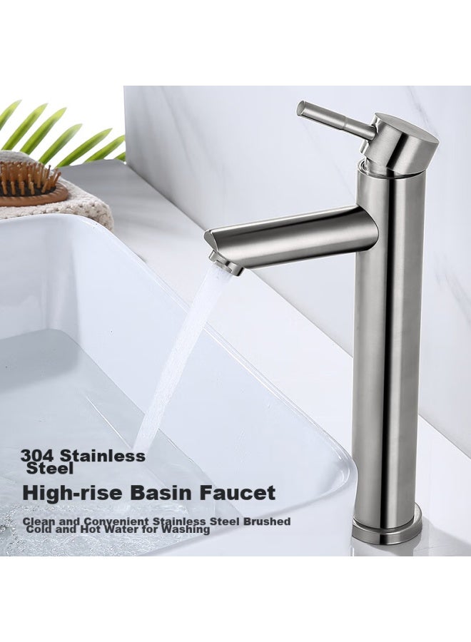 Larsd Raised Basin Faucet, Hot And Cold Basin Faucet, Bathroom Cabinet Art Basin Extended Faucet N8302 - Image 1