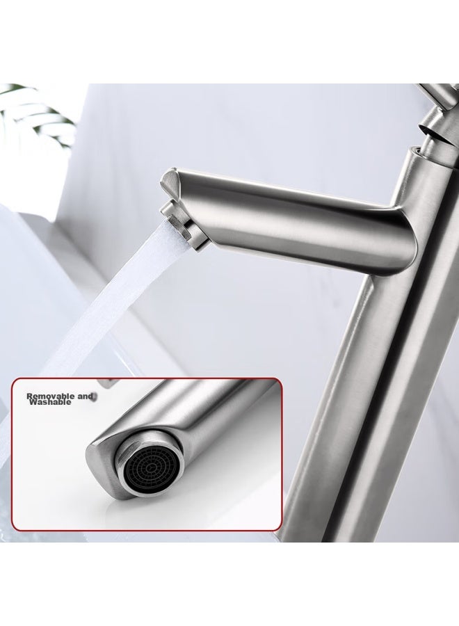 Larsd Raised Basin Faucet, Hot And Cold Basin Faucet, Bathroom Cabinet Art Basin Extended Faucet N8302 - Image 2