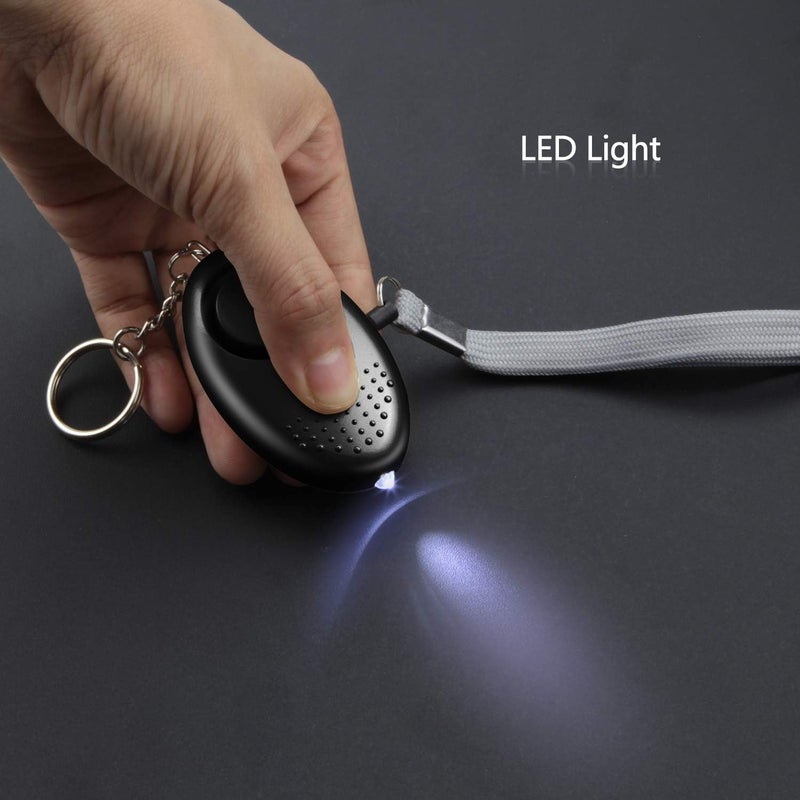 Taiker Personal Alarm for Women, 10 Packs 140DB Emergency Self-Defense Security Alarm Keychain with LED Light for Women Kids and Elders (Black & White) - Image 3