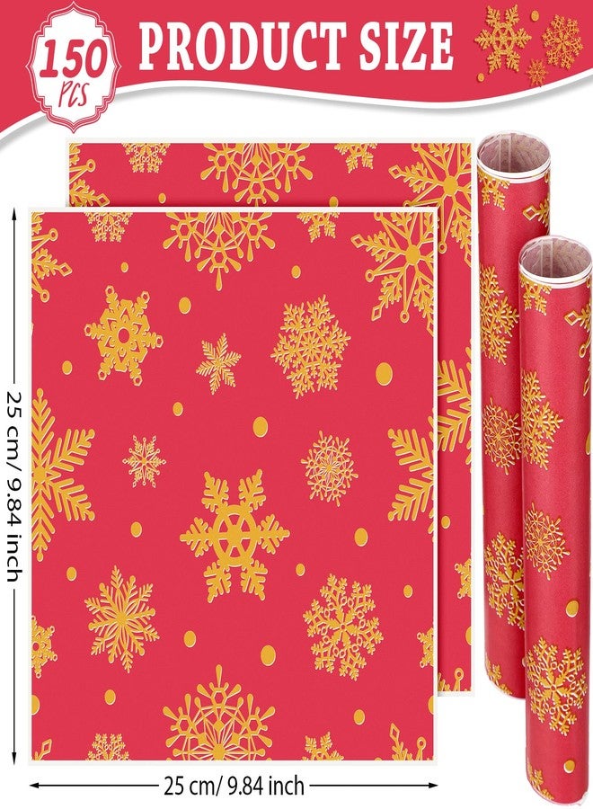 Yahenda 150 Pieces Christmas Wax Paper Parchment Paper Sheets Decorative Waterproof Bakery Tissue Grease Resistant Christmas Food Baking Colored Basket Liners Xmas Supplies Decoration - Image 2
