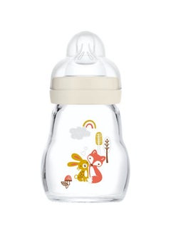 MAM Glass Bottle With Teat, 170Ml, 0m +  - Image 1