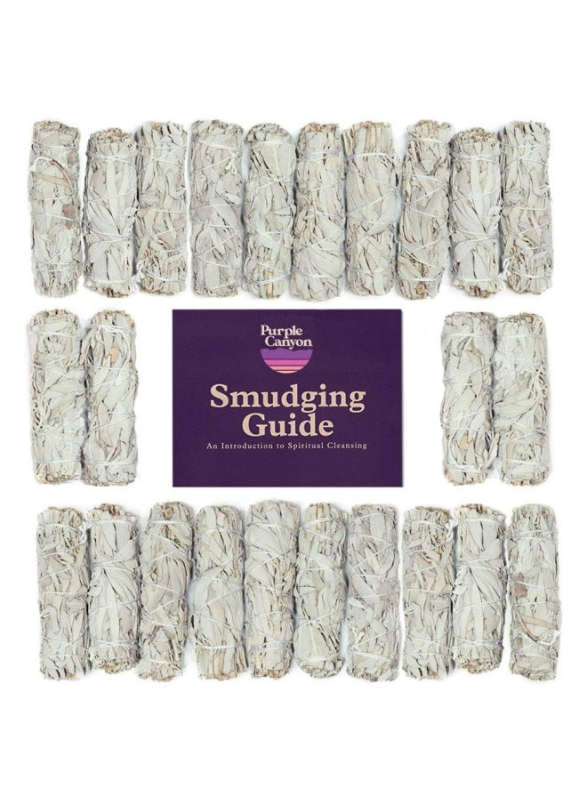 Generic - Purple Canyon White Sage Smudge Refill Kit Bulk Packs White Sage Smudge Sticks Incense Kit For Meditation Home Cleansing Aromatherapy And Smudge Rituals 24 Pack - Image 1
