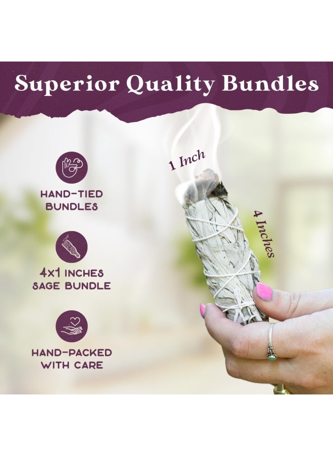 Generic - Purple Canyon White Sage Smudge Refill Kit Bulk Packs White Sage Smudge Sticks Incense Kit For Meditation Home Cleansing Aromatherapy And Smudge Rituals 24 Pack - Image 1