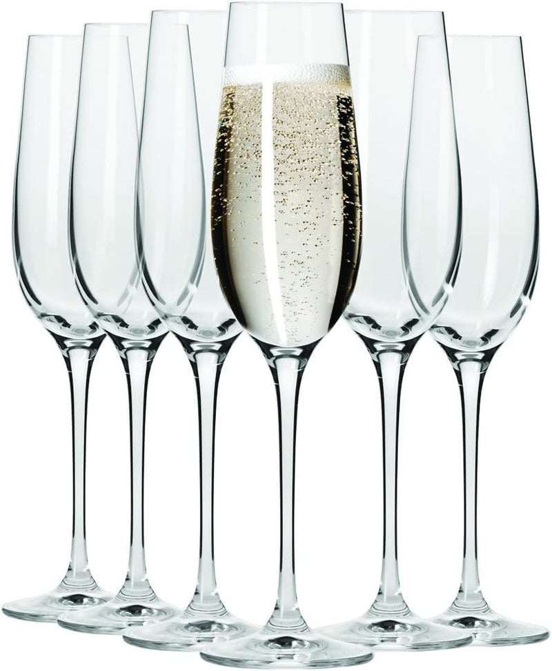 RAHAS Champagne Flute Wine Glass Set of 6 Pcs 170 ml - Image 1