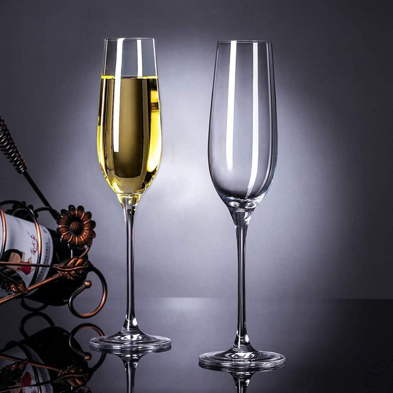 RAHAS Champagne Flute Wine Glass Set of 6 Pcs 170 ml - Image 3