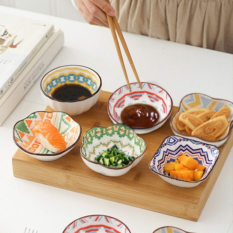 RareCi Dip Bowls 4 Oz - 6-Pack Little Dipping Bowl Set - Strong Ceramic Mini Bowl - Small Condiment, Appetizer, Snack, Soy Sauce Dish - Easy To Clean, Microwave-Safe - Cute Serving Bowls for Parties - Image 4