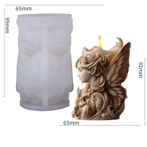 EVERELAM Angel Silicone 3D Flower & Rose Mold - Peony & Candle Making Molds for Resin, Clay & Soap Craft Supplies - Image 2