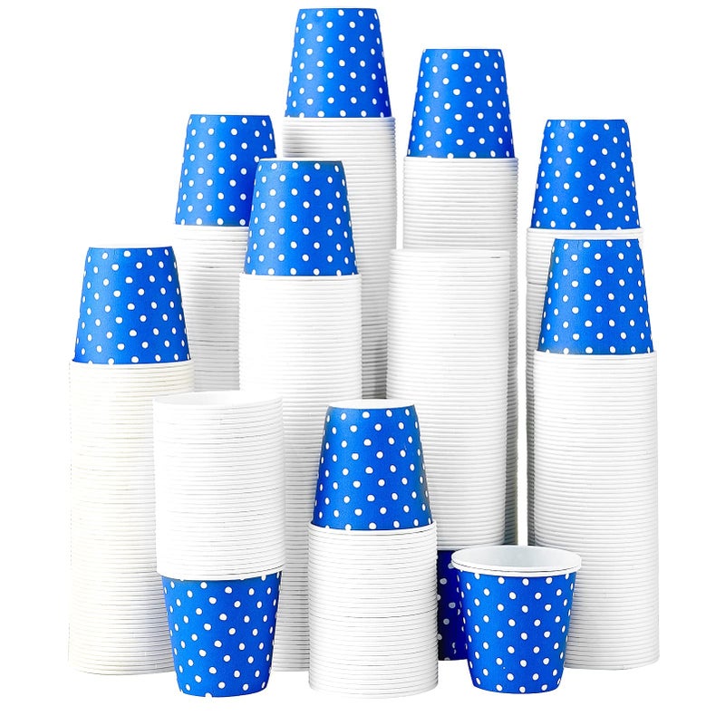 300 عبوة أكواب ورقية سعة 3 أونصات أكواب غسول فم disposable أكواب حمام أكواب مشروبات باردة لمبردات المياه للحفلات المنزلية والمكاتب