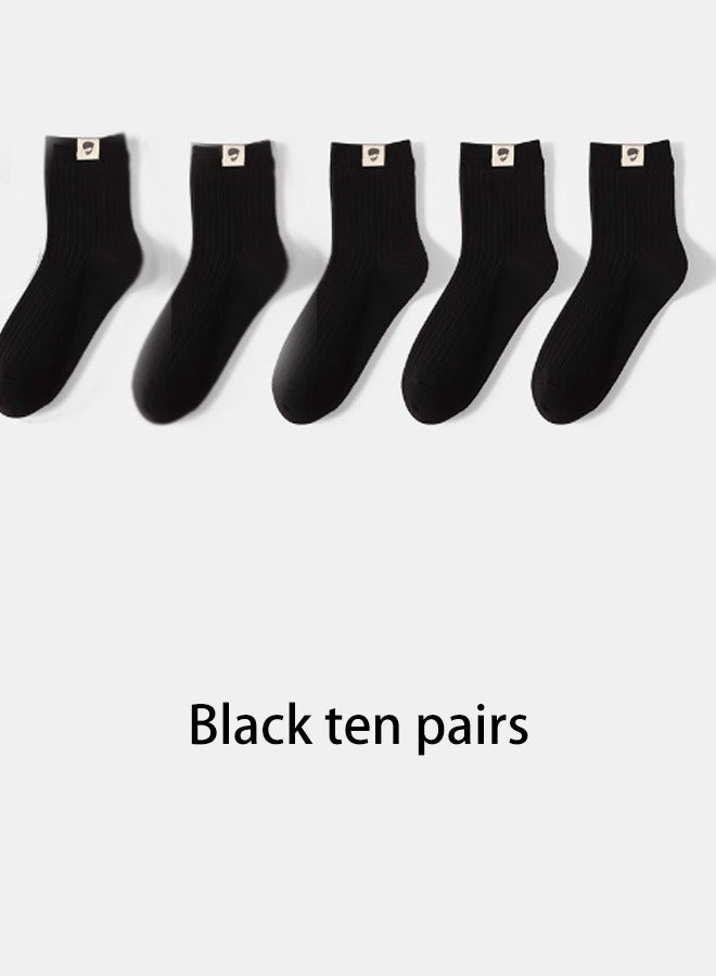Men's mid length socks are suitable for wearing in spring and autumn, with anti odor, sweat absorbing, and breathable properties. - Image 4