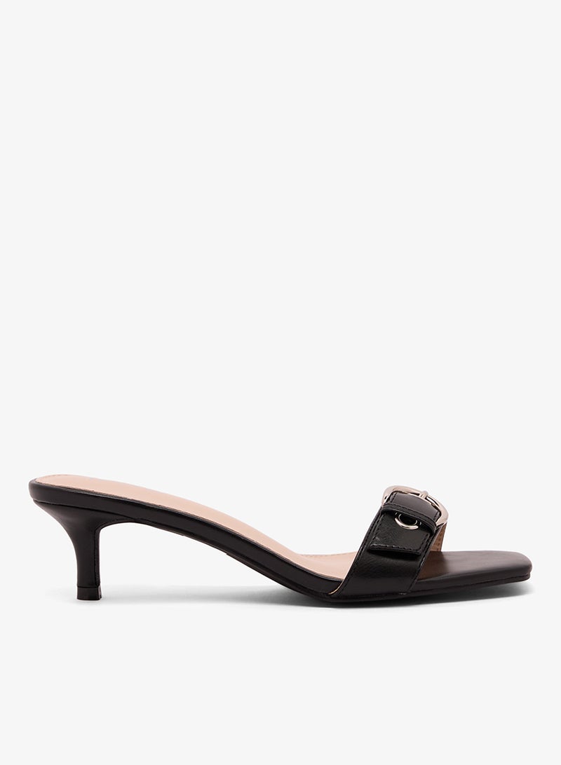 ريد صنادل بكعب مزينة بإبزيم - Image 1