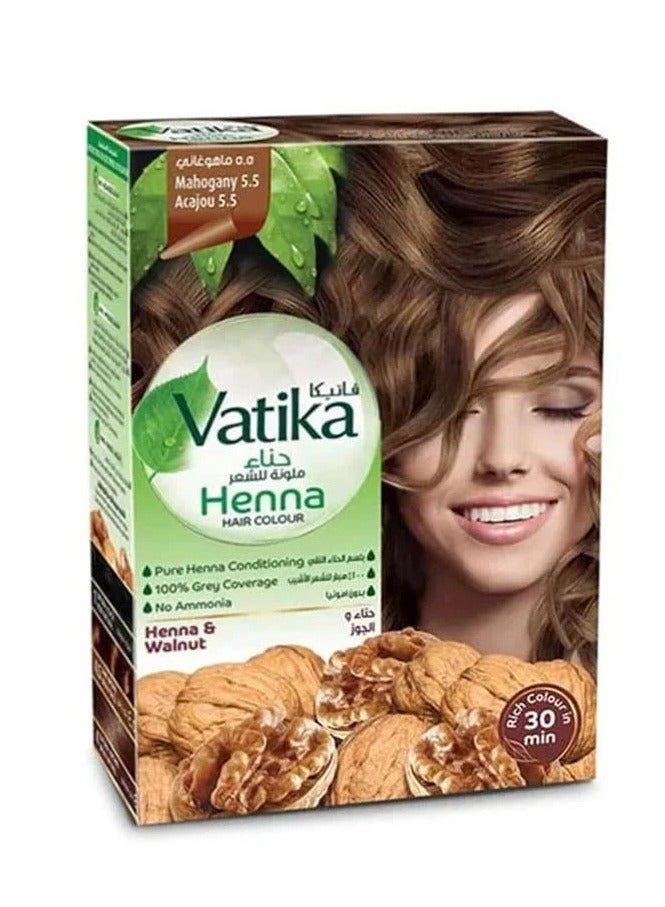 VATIKA Henna Hair Color - Mahogany 5.5 - Image 1
