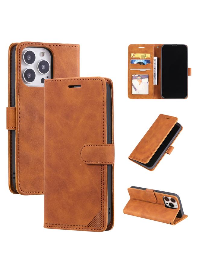 زبون جراب لهاتف iPhone 13 Pro مصنوع من الجلد المقاوم للسرقة مع قلاب أفقي لهاتف iPhone13 Pro - Image 1