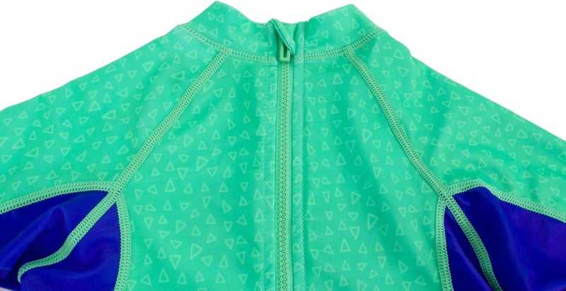 Zoocchini Baby and Toddler Dino Rashguard 1 Piece Swimsuit, Size 24-3T - Image 3