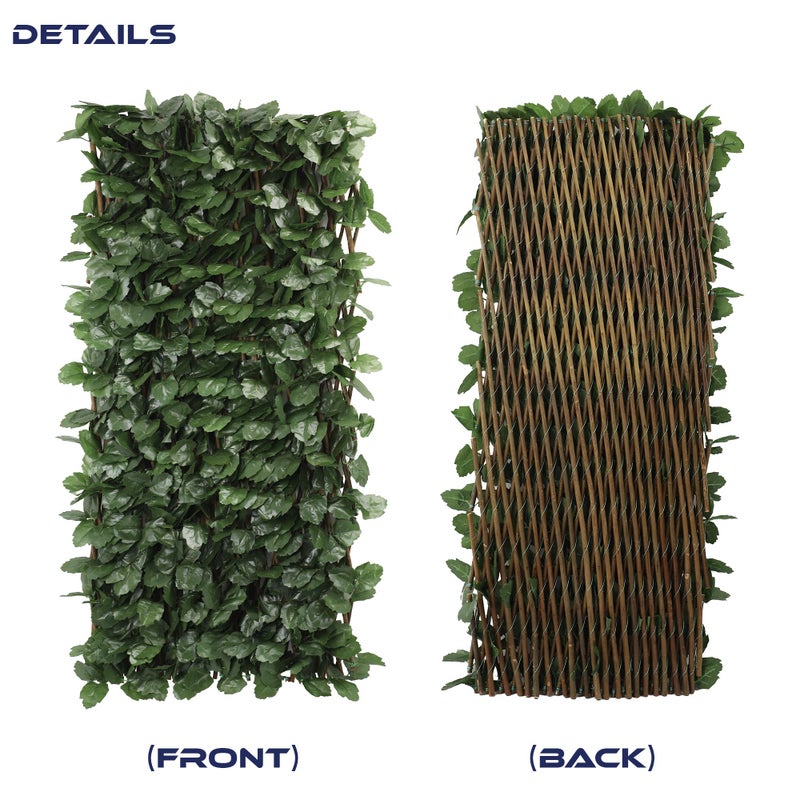 Windscreen4less Artificial Expandable Ivy Leaf Faux Leaves Privacy Fence Screen for Outdoor Indoor Backyard Patio Balcony (Single Sided Leaves, 1 Pack) - Image 3