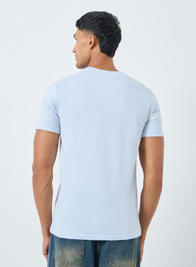 Styli Placement Striped Printed Regular T-Shirt - Image 4