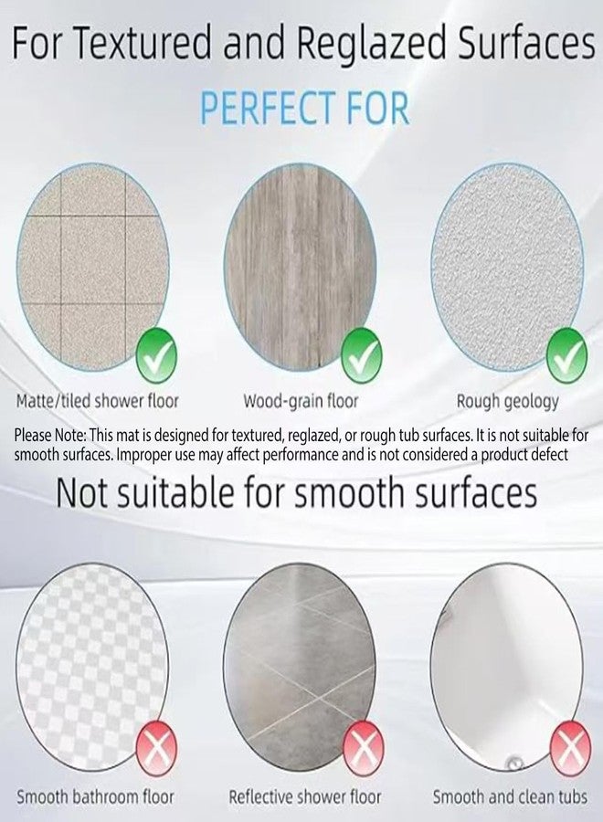 MeimeiDe Bathtub Mat Non-Slip Silicone Soft Odorless Large Bath Mat No Suction Cups for Refinished,Reglazed and Textured Shower Mats Non Slip Extra Long Tub Mat (16x40inch Beige) - Image 3