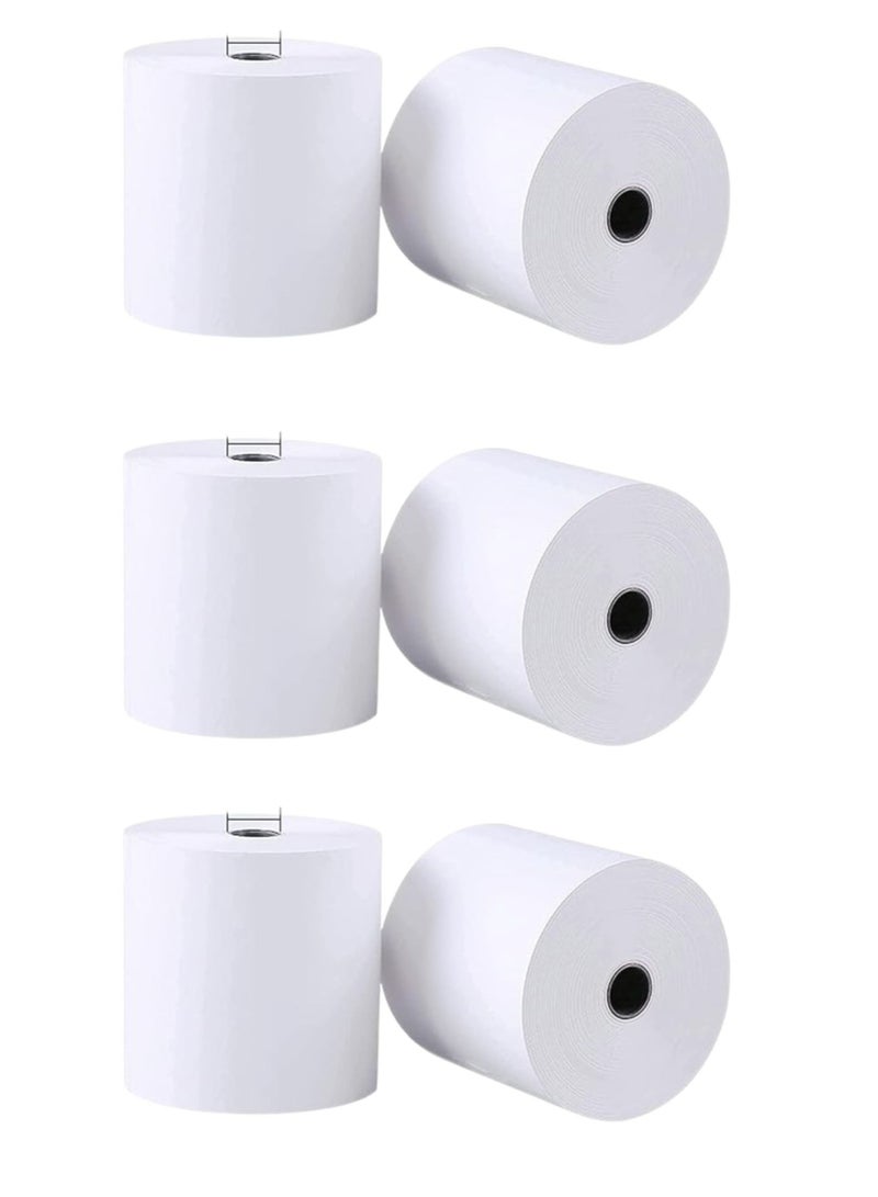 Generic 80 x 50 Thermal Paper Receipt 3 1/8" 80'Fits All POS Cash Registers Printers, Credit Card Terminals, Star (6 ROLLS) 