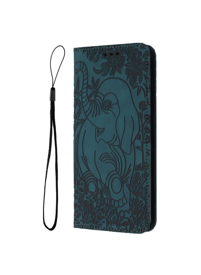 اس-توب جراب لهاتف iPhone 12 / 12 Pro جراب هاتف جلدي منقوش على شكل فيل عتيق - Image 2