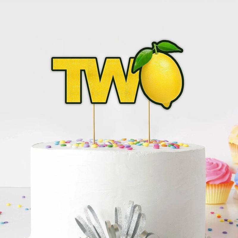 Seyal Birthday Party Decoration Lemon Two Cake Topper