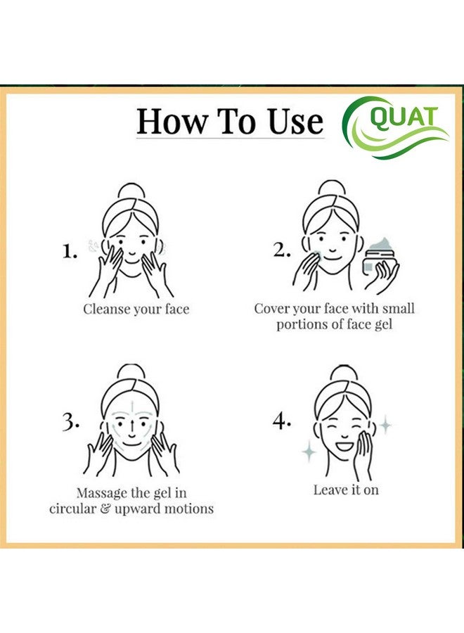 Quat Clear Transparent Wine Night Face gel for Natural Glowing Skin for both Women&Men (100ml) - Image 4