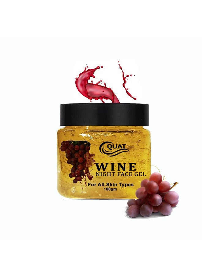 Quat Clear Transparent Wine Night Face gel for Natural Glowing Skin for both Women&Men (100ml) - Image 1