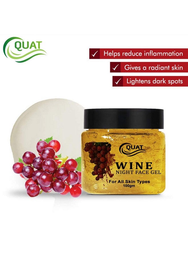 Quat Clear Transparent Wine Night Face gel for Natural Glowing Skin for both Women&Men (100ml) - Image 2