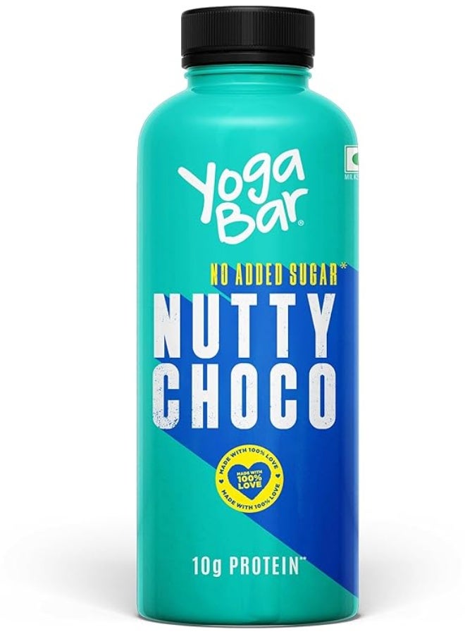 Yogabar يوجابار ميلك شيك بروتين 10 غرام | شوكولاتة بالمكسرات | مشروب غني بالبروتين | بدون سكر مضاف | مصدر للألياف، غني بالكالسيوم | بدون مواد حافظة أو نكهات اصطناعية، 180 مل، عبوة من 1 × 24 - Image 4