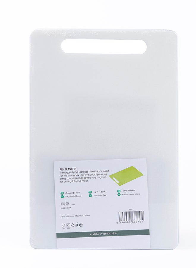 Kitchenmark PE Durable Plastic 7.5mm thickness Chopping Cutting Board 33.5cm - White - Image 3