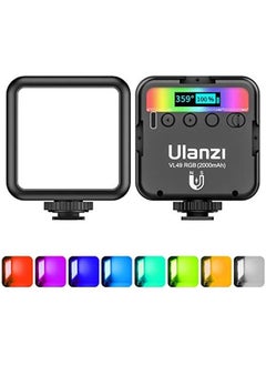 Arabest Portable RGB LED Camera Light with 360° Full Color, 3 Cold Shoe, Magnetic Attraction, Rechargeable 2000mAh Battery, CRI 95+ 2500-9000K Dimmable Panel Lamp for Photography Lighting.  - Image 1