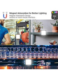 Arabest Portable RGB LED Camera Light with 360° Full Color, 3 Cold Shoe, Magnetic Attraction, Rechargeable 2000mAh Battery, CRI 95+ 2500-9000K Dimmable Panel Lamp for Photography Lighting.  - Image 4