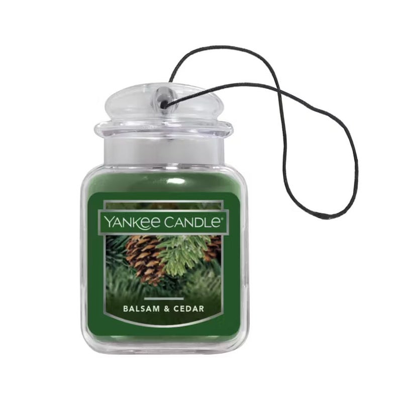 Yankee Candle Gel Car Jar Ultimate Hanging Odor Neutralizing Air Freshener Balsam Cedar Scent - Image 2