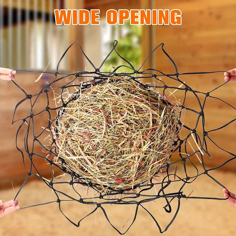 Blue Slow Feed Hay Net for Horses Sheep Donkey Reduce Waste - Image 3