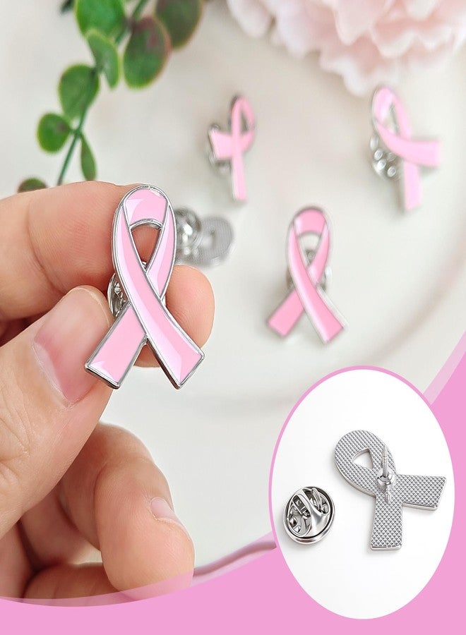 EMORBALS Breast Cancer Pin, 20 Pack Breast Cancer Awareness Pins Set, Alloy Pink Ribbon Pin, Safety Clip Design(20Pcs) - Image 4