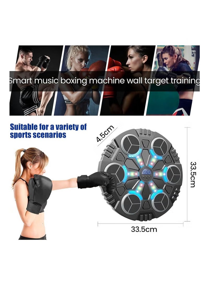 آلة ملاكمة موسيقية ذكية للأطفال – تثبيت جداري مع قفازات وإضاءة LED - Image 2