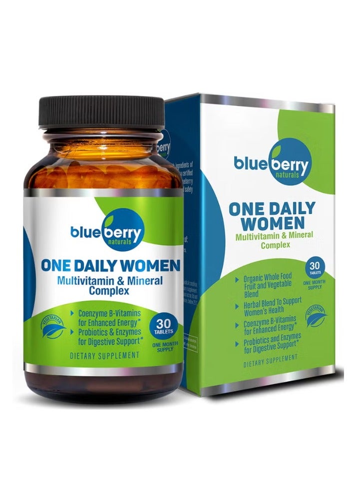blueberry NATURALS One Daily Women's Multivitamins & Minerals Tablets, Pack of 30's - Image 1