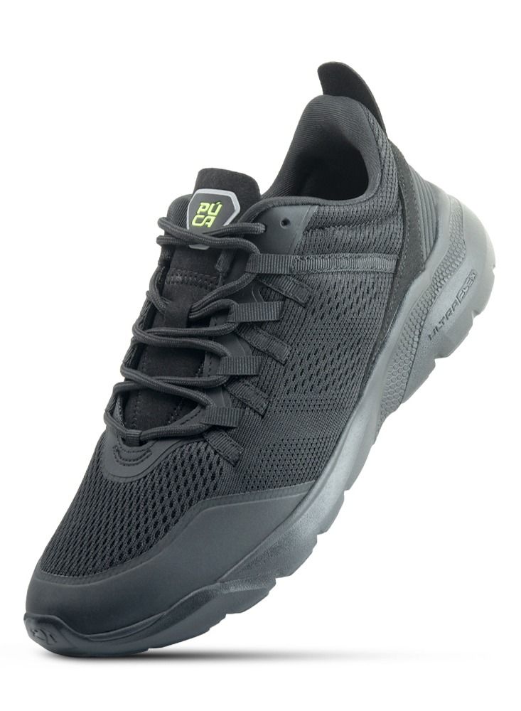 PUCA Running Shoes for Men | Light-Weight & Breathable | Raider Black - Image 1