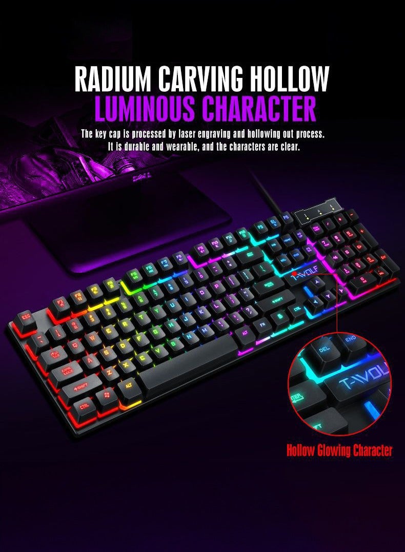 Game keyboard and mouse set USB wired mouse key set - Image 3