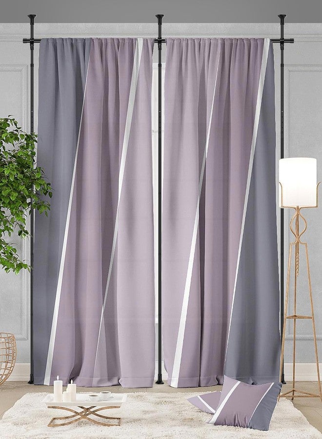 FLY HAWK Room divider curtain rod,Tension Shower Curtain Rods Rustproof Expandable Stainless steel no drilling 70-125 in Customizable for Bathroom,closet,windows,bedroom,living room,laundry room Black - Image 2
