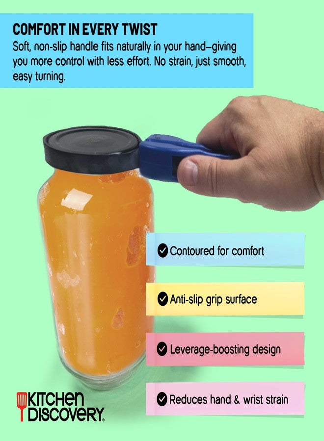 Kitchen Discovery فتاحة برطمانات بحزام - اكتشاف المطبخ - فتاحة زجاجات وبرطمانات قابلة للتعديل لكبار السن ومن يعانون من ضعف في اليدين - حزام مانع للانزلاق يفك الأغطية دون إجهاد اليدين - Image 4
