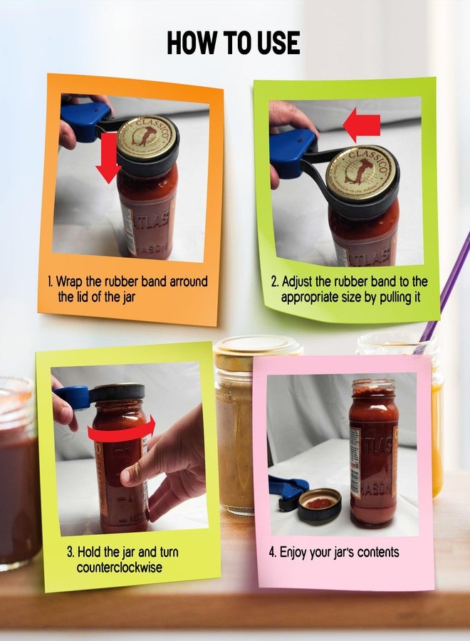 Kitchen Discovery فتاحة برطمانات بحزام - اكتشاف المطبخ - فتاحة زجاجات وبرطمانات قابلة للتعديل لكبار السن ومن يعانون من ضعف في اليدين - حزام مانع للانزلاق يفك الأغطية دون إجهاد اليدين - Image 5