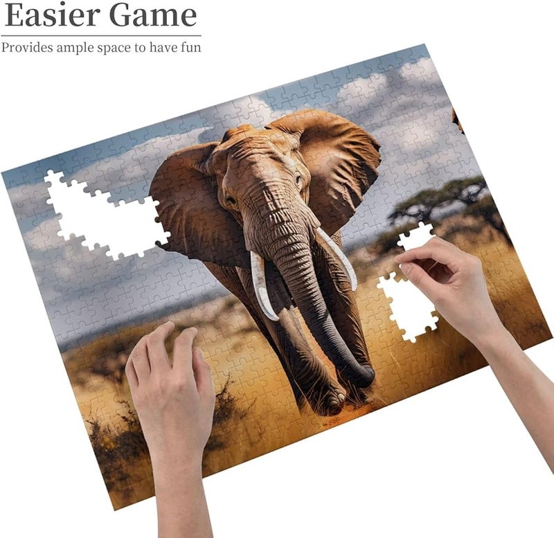Phayah Elephants Jigsaw Puzzle 500 Pieces For Adults Home Decor 20 4 X 15 Inches - Image 4